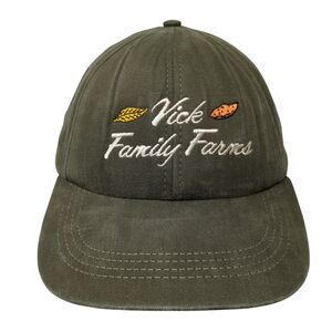 Vick Family Farms Strapback Hat Green One Size Adjustable Americap